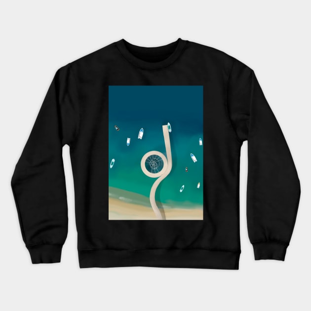 Los Muertos Pier Crewneck Sweatshirt by DiegoCarvalho